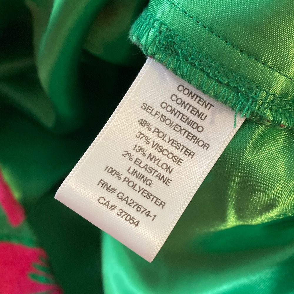 EVA FRANCO Salinger Palazzo wide Leg Pants Textured Green Pink Camiella bloom - Picture 11 of 15